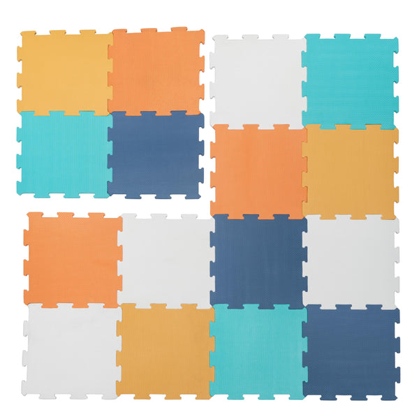 Enovoe Baby Play Mat for Floor - Non-Toxic, Interlocking EVA Foam Mats -16 Pcs - Cushioned Foam Puzzle Floor Mat for Kids & Infants - Ideal for Playrooms, Nurseries, and Home Gyms (12" x 12") - image 1