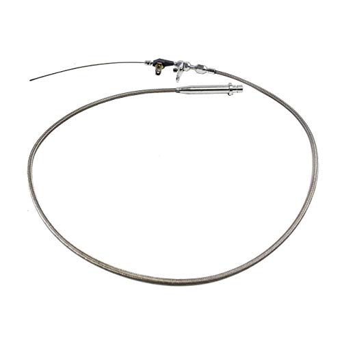 A-Team Performance Braided Stainless Steel Transmission Kickdown Cable - Transmission Cable Vehicle Specific Cut-to-Fit - compatible with GM, Chevy, Oldsmobile, Pontiac & Buick Turbo 350 TH350 - image 1