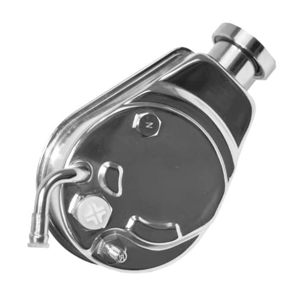 Top Street Performance JM2000C Saginaw P Series Power Steering Pump - Chrome - Compatible with GM Vehicles 1955-1976 & LS Swap - Smooth Responsive Handling & Power Steering Hose Fit - image 1