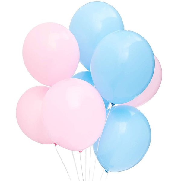 BLUE PANDA Gender Reveal Decorations Balloon Set - 100 Pink & Blue, 12 in, 32.8 ft Ribbon - Gender Reveal Party, Baby Shower & Birthday Party - Includes Balloon Ribbon - image 1