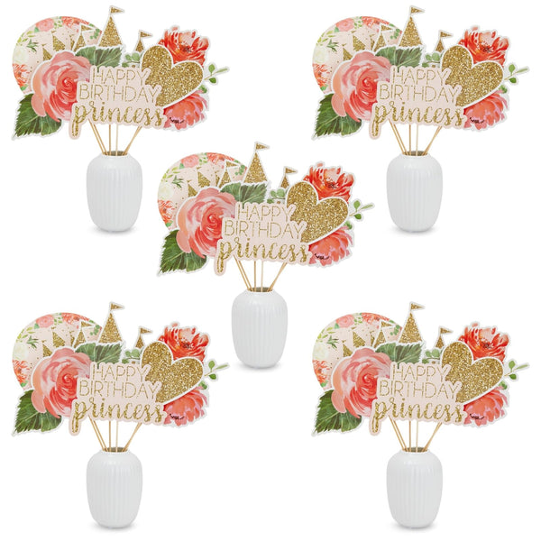30 Pieces Princess Birthday Party Decorations, Baby Shower Table Decorations Center Sticks Table Toppers - image 1