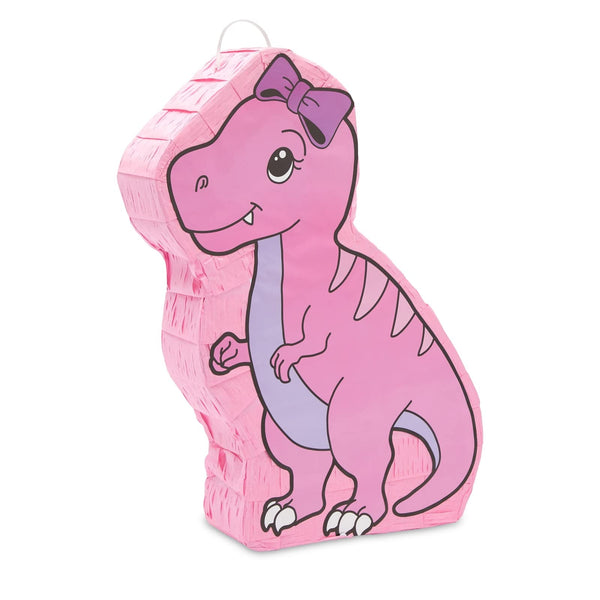 Blue Panda Pink Dinosaur Pinata - Easy-Fill & Dinosaur Party Pinata - Vibrant T-Rex Theme for Toddler Birthday Girl - Hanging Design & T Rex Party Favors - Pink, 16.5 x 13 x 3 in - image 1