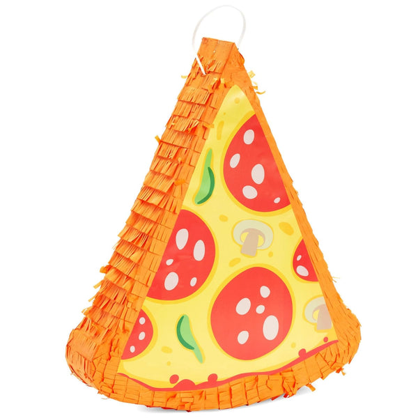 BLUE PANDA Pepperoni Pizza Pinata for Pizza Party Decorations - 16.5 x 13.5 x 3 In, Blue - image 1