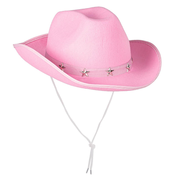 Zodaca Felt Pink Cowgirl Hat for Women and Men - Pink Cowboy Hat for Costume Accessories (14.8 x 10.6 x 5.9 Inches) - image 1