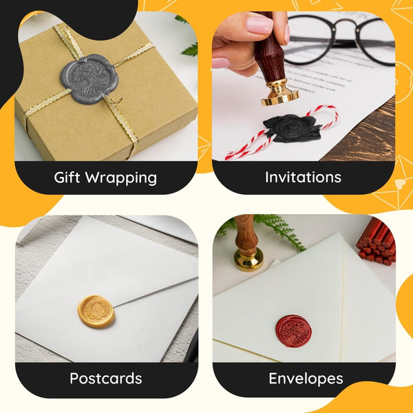 Artellius Sealing Wax Sticks - 30 Pack, 4 in x 0.3 in, Black - Glue Gun & Candle Compatible for Wax Seal Stamps - image 1
