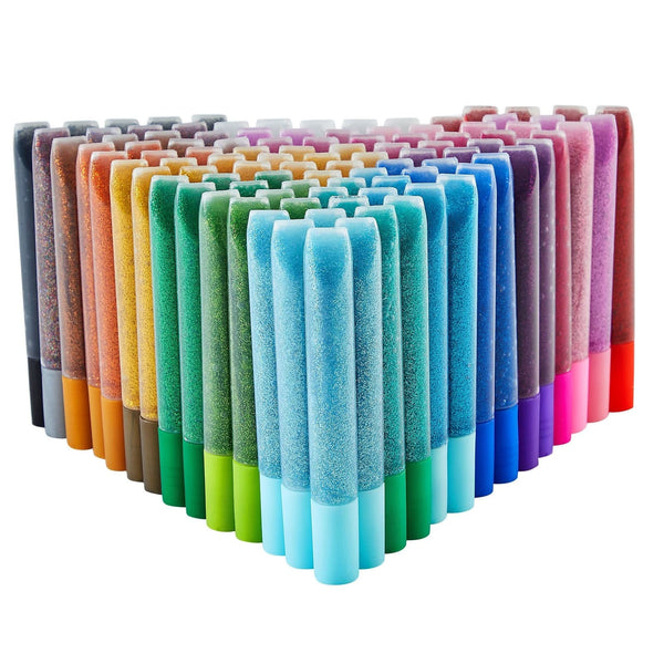 Bright Creations Bulk Glitter Glue Pens 100 Pack - 0.35 oz Each, 20 Metallic Colors - Glue Pens for Crafting & Slime - Glitter for Crafts - image 1
