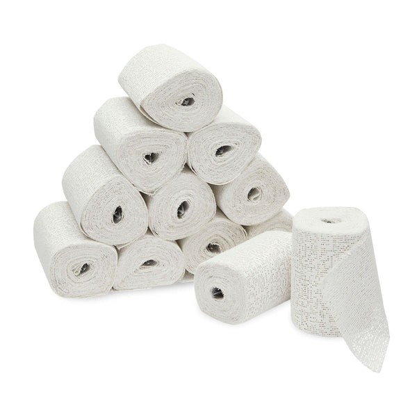 Bright Creations Plaster Cloth Rolls - Plaster of Paris Bandages & Gauze for Sculpting, Belly Casting, Paper Mache & Art - 4 in x 15 Ft Each, Pack of 12 - image 1