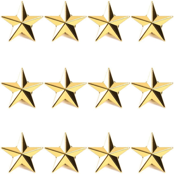 Bright Creations Gold Point Star Pins Enamel Lapel Pin Set - 1-Inch & 12-Pack - Zinc Alloy Butterfly Clasp & Durable Design - For Jackets, Hats & Backpacks - image 1