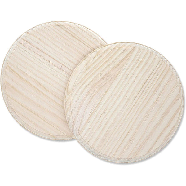 Bright Creations Unfinished Wood Bases - 8-Inch Edge-Glued Pine Rounds, 2-Pack - Smooth Surface for Painting & Decoupage - Wood Round Plaques & Wooden Discs for DIY Crafts - image 1