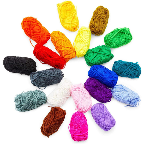 Bright Creations Medium #4 Acrylic Yarn Pack - Crochet Kit & Knitting Skein Bundle - Soft Worsted Weight Yarn for Crochet & Knitting - 20 Skeins, 420 Yds - image 1