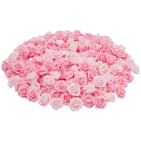 Bright Creations Artificial Roses - Foam Rose Heads & Flowers for Crafts - Faux Roses for Wedding Cake Flowers - 2 Inch Mixed Pink, Pack of 200 - image 1
