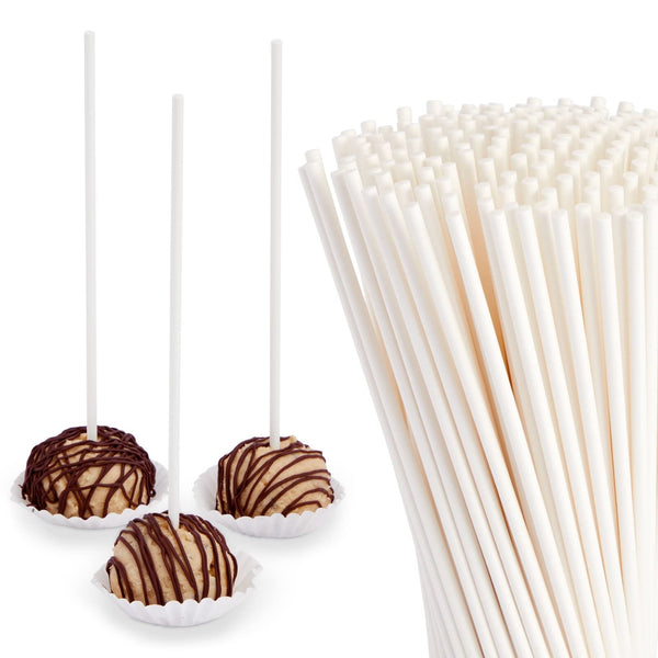 Bright Creations Long Cake Pop Sticks - 200 Pack, 8-Inch White - For Cake Pops, Rice Crispy Treats, Cookie & Candy - Baking Supplies & Dessert Sticks - image 1