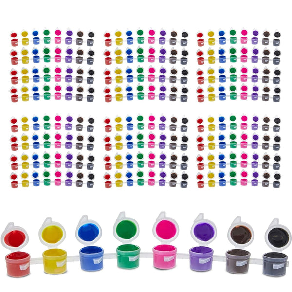 Acrylic Paint 196 Pots for Kids, Classroom, Arts & Crafts – 24 Mini Paint Packs with 8 Colors Each – Bulk Acrylic Paint Set for Kids, Small Paint Kits for Party Favors, DIY Crafts & School Supplies - image 1