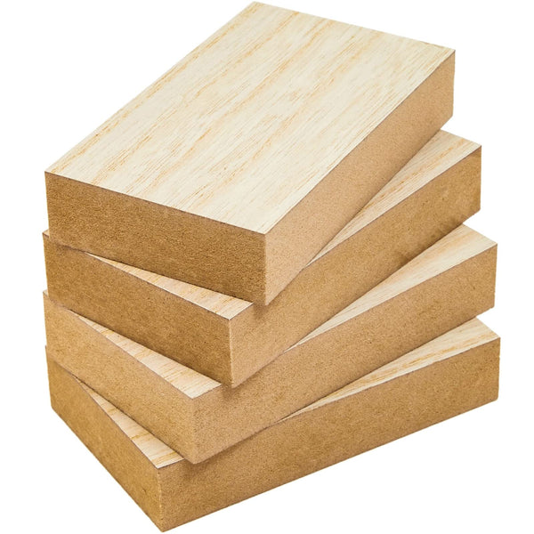 Bright Creations Unfinished MDF Wood Board - 5 x 3 x 1 In, Pack of 4 - Smooth Surface for Paint & Stain - Wood Pieces for Crafts - image 1