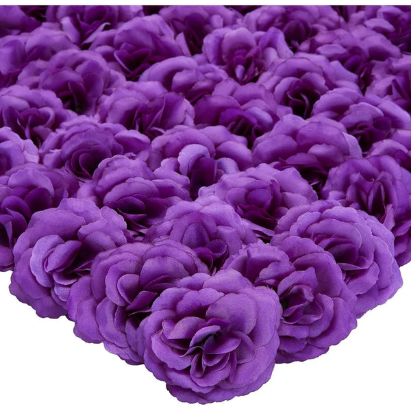 Bright Creations Artificial Roses Heads - 50 Pack, 3 In, Dark Purple Flowers, Stemless - Silk Roses for DIY Decor & Wedding Centerpieces - image 1