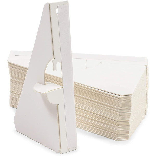 Bright Creations Cardboard Display Stand - Self-Stick Cardboard Easel Backs - Adhesive Photo Stand for Artwork, Posters & Signs - White, 5-Inch, 50-Pack - image 1