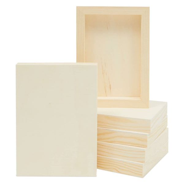 Bright Creations Canvas for Painting - 5 x 7 In, 6 Pack - Unfinished Wooden Canvas Boards for Art & Craft - image 1