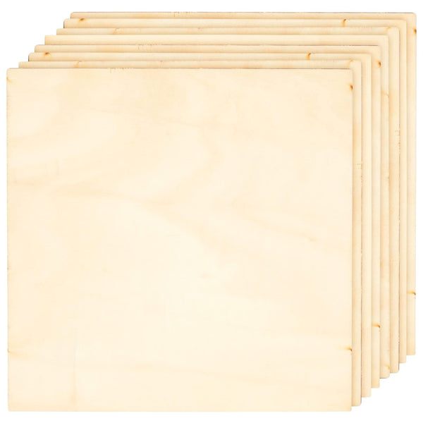Bright Creations Wood Squares - 8-Pack, 8 x 8 In, 1/8 In Thick Basswood Plywood - Unfinished Thin Wooden Panels for DIY Crafts, Laser Cutting & Craft Paint - image 1
