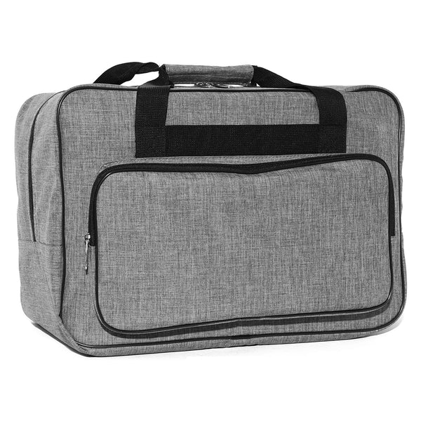 Bright Creations Sewing Machine Case - 18.1 x 9.4 x 12.2 In Gray Polyester - Hard Side Travel Tote & Organizer - Padded Handle & Shoulder Strap - Universal Fit for Most Standard Machines - image 1