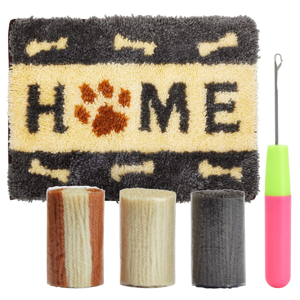 Bright Creations Latch Hook Kits for Adults - 20 x 15 Inch Printed Canvas - Dog Rug Hooking Kit for Beginners & Kids DIY Craft - image 1