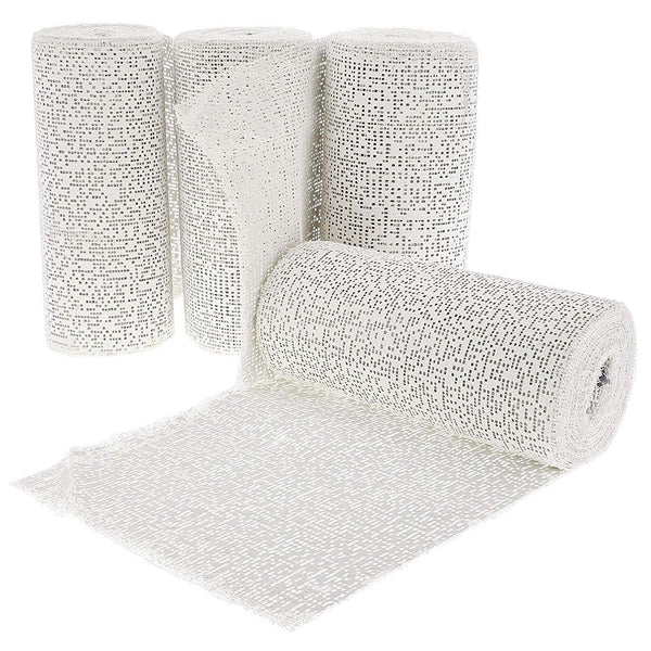 Plaster Cloth Strips - 6 in x 15 ft, 4-Pack - Easy-Cut Plaster Wrap Kit for DIY Paper Mache & Belly Casting - Craft Supplies for Sculptures, Masks & Art Projects - image 1