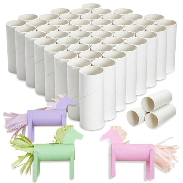 Pack of 48 Cardboard Craft Toilet Paper Tube Rolls, 9.9 cm Length - image 1