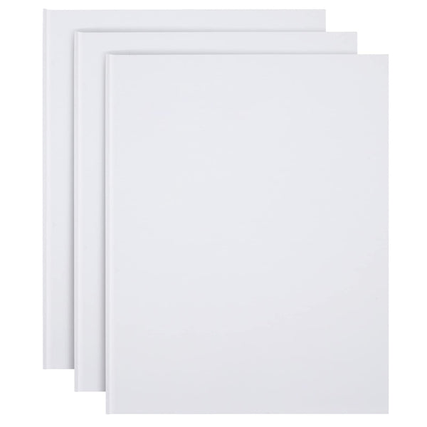 Paper Junkie Blank Books for Kids to Write Stories - 8.5 x 11 In, White Hardcover, Pack of 3 - Unlined Journal & Scrapbook with 36 Pages Acid-Free Paper for Drawing & Doodling - image 1