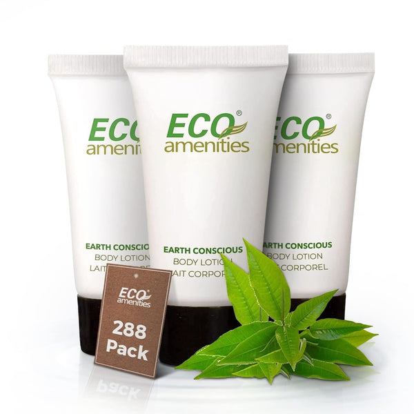 ECO amenities Travel Lotion - 288 Pack, 0.75 fl oz (22 ml) Tubes - Travel Size Toiletries & Bulk Hand Lotion for Hotel Rooms, Airbnb, Gyms & Spas - image 1