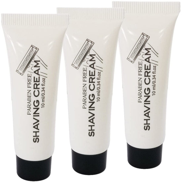 Bulk Shaving Cream - 0.34 fl oz Tubes, White, Pack of 144 - Travel Shaving Cream - Disposable Shave Foam Units for Hotels & Travel - Unscented - image 1