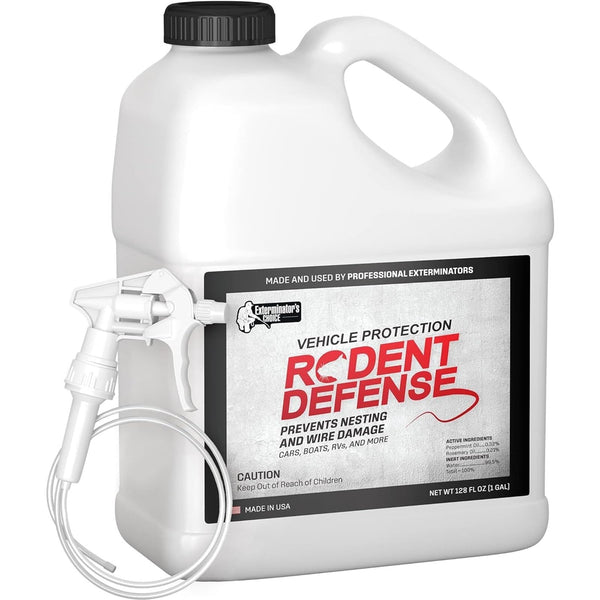 Exterminators Choice Mice & Rat Protection Spray - 128 Fl Oz Vehicle Protection & Outdoor Mouse Control - Natural Peppermint Formula & Peppermint Oil - Easy Application & Gallon Spray - image 1