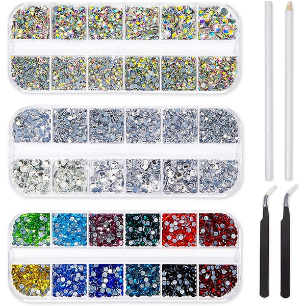 Bright Creations Hotfix Rhinestones Kit - Bedazzler Kit with Rhinestones for Clothes & Hotfix Gems - Bedazzle Tools & Dotting Pen - Nail Art Accessories & Crystals for Crafts - 6007 pcs - image 1