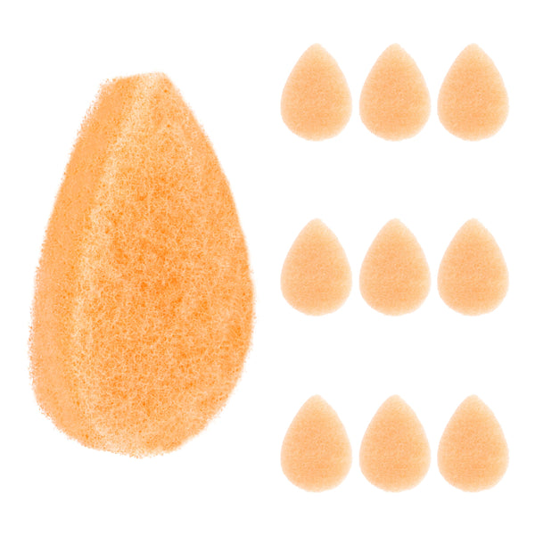 IMPRESA Face Scrubber Exfoliator Sponges - Regular Puff - Natural Medical-Grade Foam - 10 Pack Reusable Exfoliating Pads - Deep Cleanse & Dead Skin Removal - Normal to Oily Skin - image 1