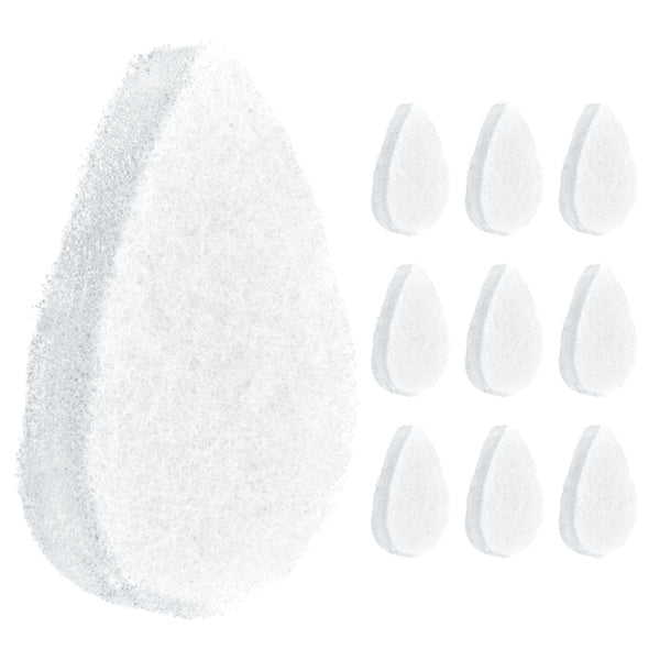 IMPRESA Facial Sponge - Daily Deep Cleansing Face Scrubber - Gentle Exfoliating Pads for Dead Skin Removal - Reusable Face Scrub Pads for Normal to Oily Skin - Pack of 10, White, Regular Puff Style - image 1