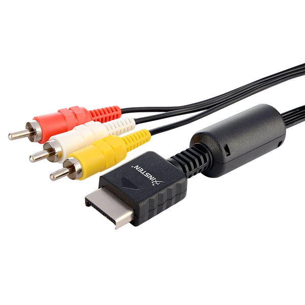 PS3 Composite Cable, PS2 Composite Cable, by Insten 6 ft Composite AV Cable Cord for Sony PlayStation 3 2 1 - image 1