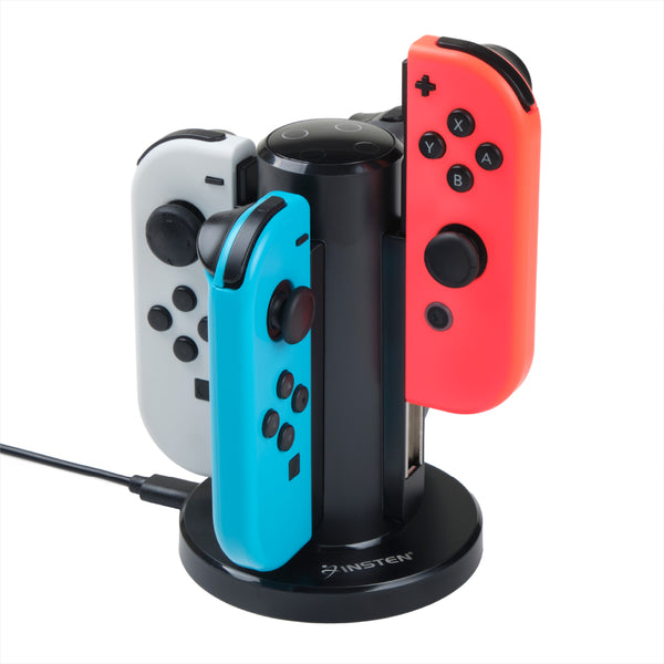 Insten 4 in 1 Charging Dock for Nintendo Switch & OLED Model Joy Con Controller Charger Station with LED Indicator & USB Cable - image 1