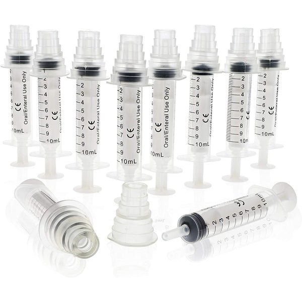 Bright Creations Oral Medicine Syringes with Bottle Adapter - Precise Liquid Dosing & Ml Syringe - Universal Medication Bottle Adapter - Transparent, Pack of 10 - image 1