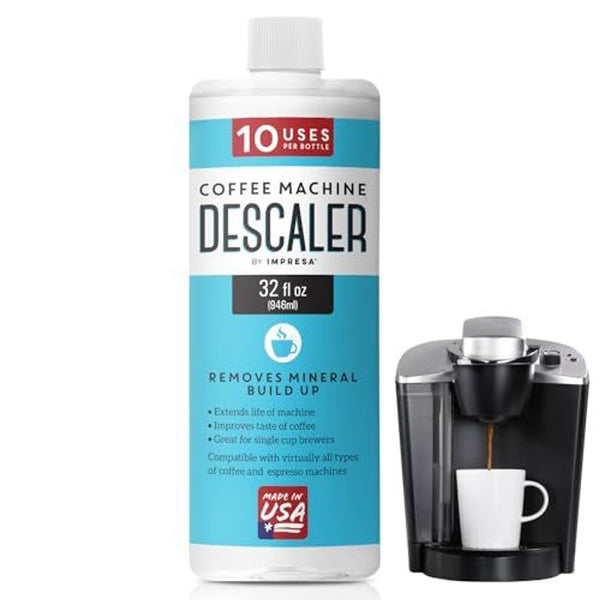 IMPRESA 10 Uses 32oz Coffee Machine Descaler for Keurig and Virtually All Single Use Coffee and Espresso Machines - Made in the USA - image 1