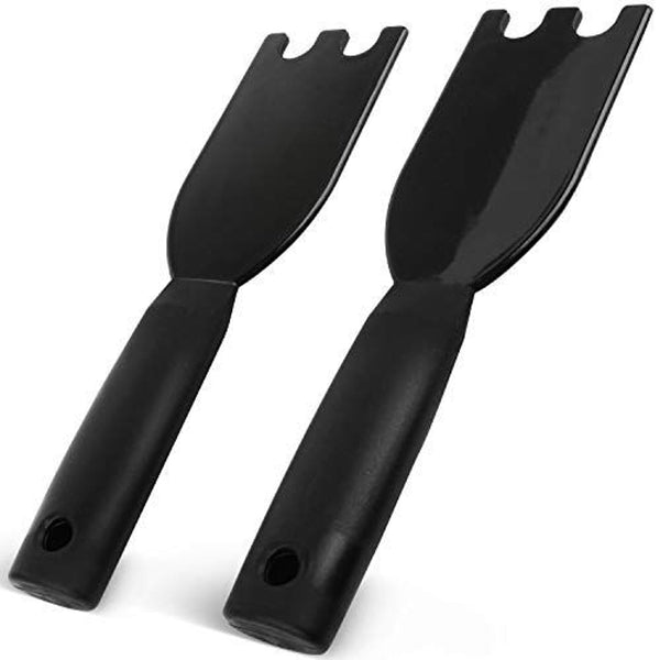 IMPRESA 2-Pack Scraper Spatulas - Compatible with George Foreman Indoor Models - Heat Resistant Up to 400°F Electric Grill Utensils - Ergonomic Cleaning Tool - Black Nylon - image 1