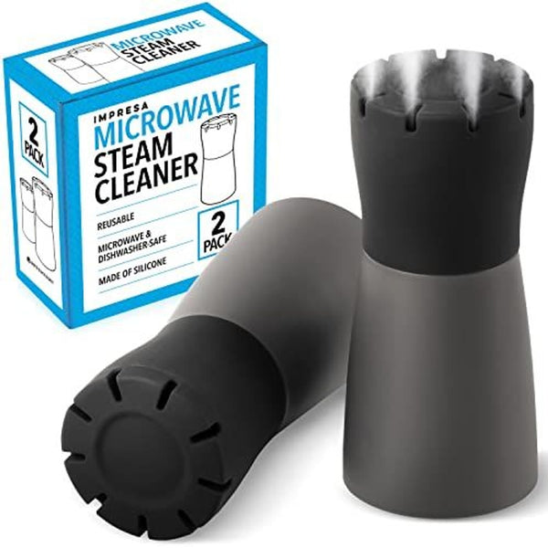 IMPRESA 2 Pack Microwave Steam Cleaner - Quick & Effortless Grime and Odor Elimination - Just Add Vinegar & Water - Microwave Cleaner - image 1