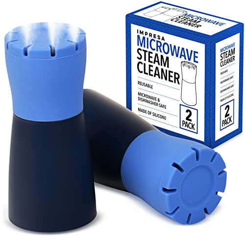 IMPRESA 2 Pack Blue Microwave Steam Cleaner for Quick and Effortless Cleaning - Microwave Cleaning Device with Vinegar and Water for Grime and Odor Removal - image 1