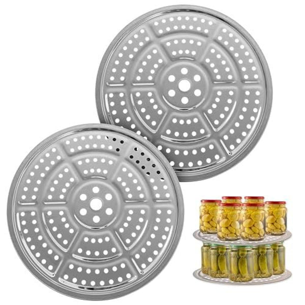 IMPRESA Stainless Steel Canning Rack - Stackable Design & Pressure Canner Rack - Universal Fit & Pressure Canning Accessories - 11 Inch, Pack of 2 - image 1
