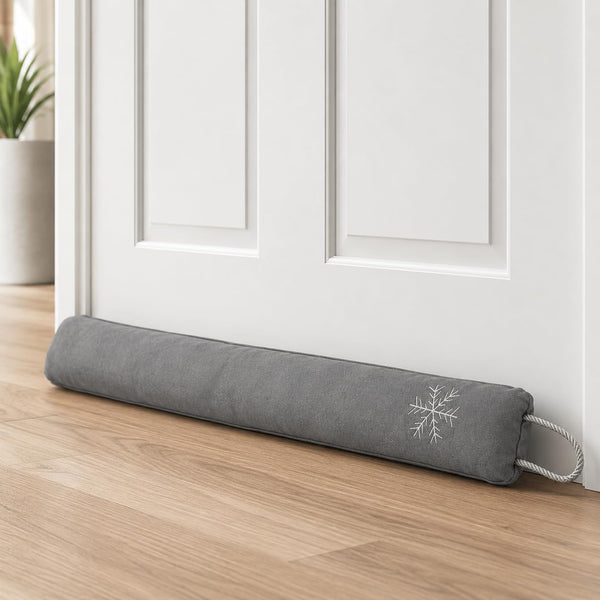 Simply Genius Door Draft Stopper - 36-Inch, Gray, 2-Pack - Weighted Under Door Gap Filler Bottom & Noise Blocker - Windproof Guard & Window Draft Blocker - image 1