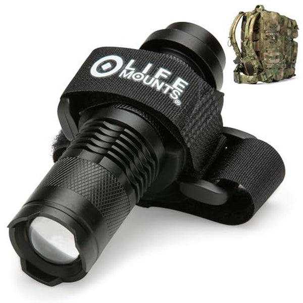 Life Mounts Wearable LED Tactical Shoulder Light - 100-Lumen White LED - Weatherproof for Tactical Vest - Adjustable Focus Flashlight Mount Strap - image 1