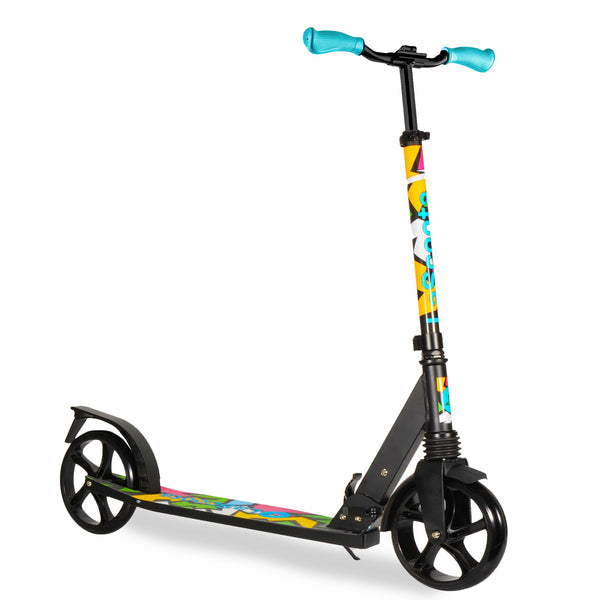 Lascoota Retro Kick Scooter - Foldable Kick Scooter for Adults - Skateboard Alternative with Adjustable Handlebar - Retro, 220 lb Capacity - image 1