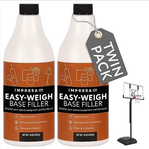 Impresa Polymer Base Filler - Pour Gel for Punching Bag Sand Filling - Stabilize Basketball Hoops with Basketball Hoop Filler Gel - Salt Water Dissolve & Sand Replacement - 2-Pack, 16 Fl Oz Each - image 1