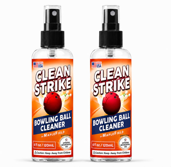 Maplefield Bowling Ball Cleaner Spray - Oil & Stain Cleaner - Tack-Restoring Grip Spray - USBC Compliant Bowling Ball Care - 4 Fl Oz, Pack of 2 - image 1