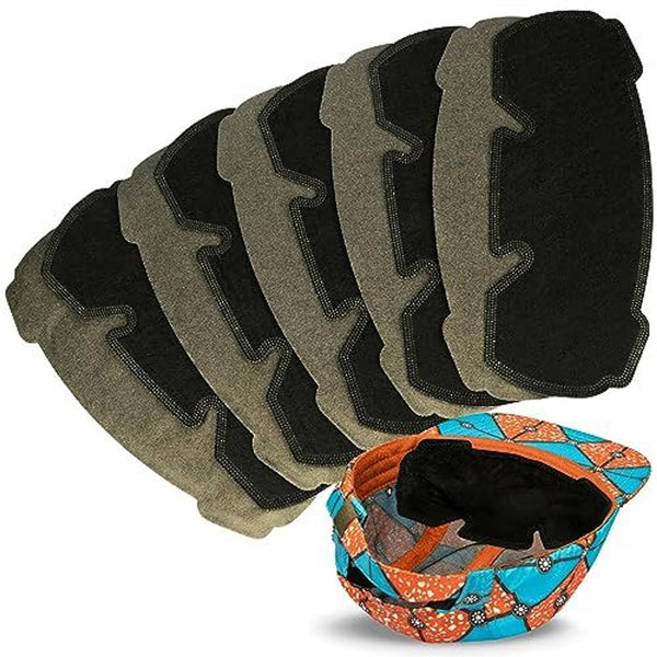 Maplefield 3-Layer Disposable Hat & Helmet Sweat Liners - Moisture-Wicking Head Sweat Liner - Universal-Fit Helmet Guards - Slim Adhesive Hard Hat Accessories - Pack of 10, Black - image 1