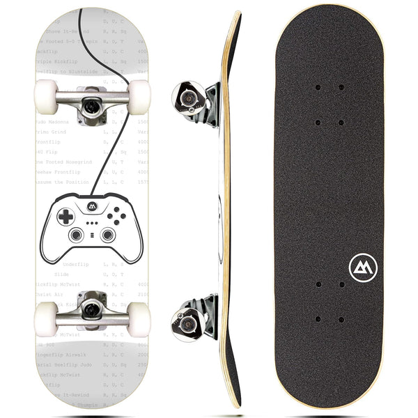 Magneto Complete Maple Wood Skateboard - 27.5 in x 7.75 in, Video Game - Cruiser & Longboard Skateboard for Kids & Teens with Double Kick Concave Deck & ABEC 5 Bearings - image 1