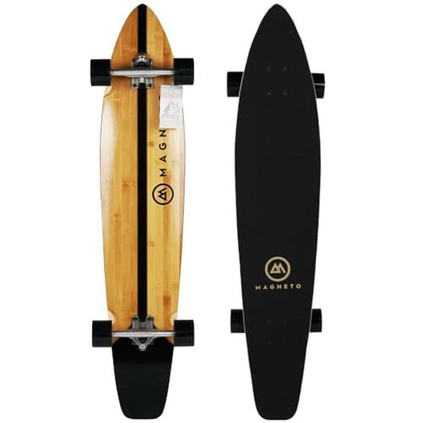 Magneto 44-Inch Kicktail Cruiser Longboard - Surf-Inspired Beach Cruising & Retro Skateboards - Bamboo & Maple Deck - 44" x 9", Retro Surf - image 1