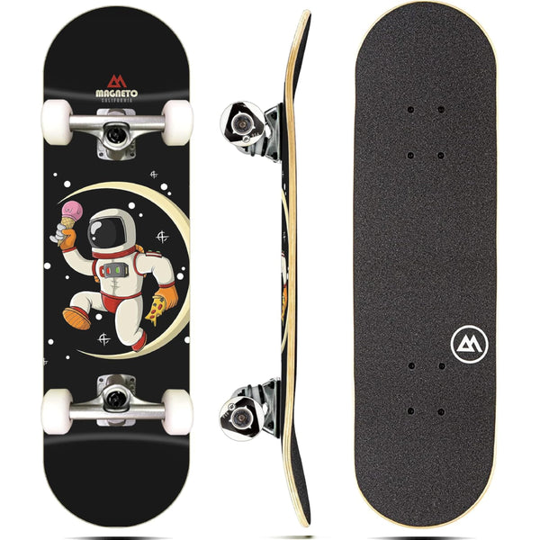 Magneto Beginner Skateboard - Smooth Ride with 51mm 95A Wheels & ABEC-5 Bearings for Cruiser Board - Double-Kick 9-Ply Maple Concave Deck for Kid Skateboard - 27.5" x 7.75" - image 1